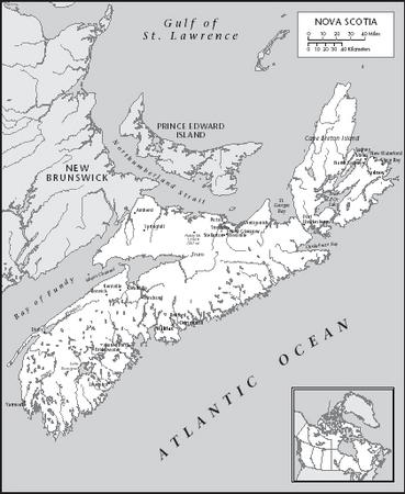 Nova Scotia Main Bodies Of Water 104