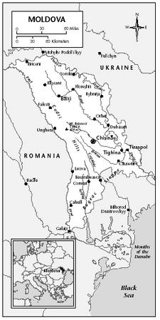 LOCATION: 47°0′ N; 29°0′ E. BOUNDARY LENGTHS: Total boundary lengths, 1,389 kilometers (864 miles); Romania, 450 kilometers (280 miles); Ukraine, 939 kilometers (584 miles).