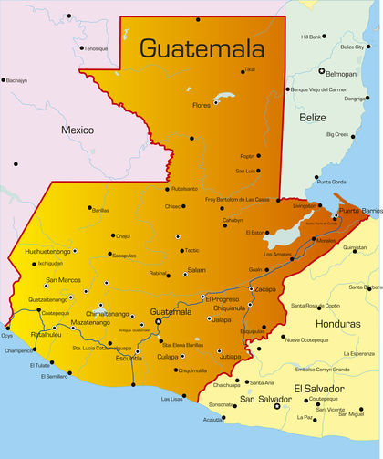 Location, size, and extent - Guatemala - located, area, condition