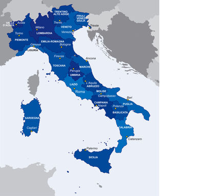Location, size, and extent - Italy - located, problem, area